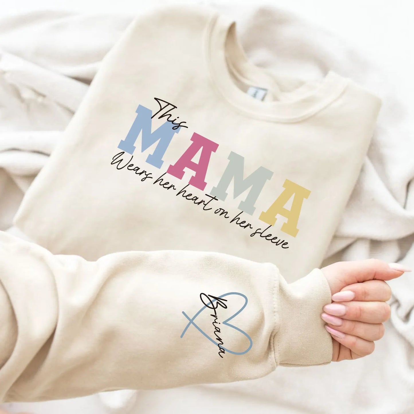 50% off-Wear Heart On Sleeve Sweartshirt For Mom And Grandma
