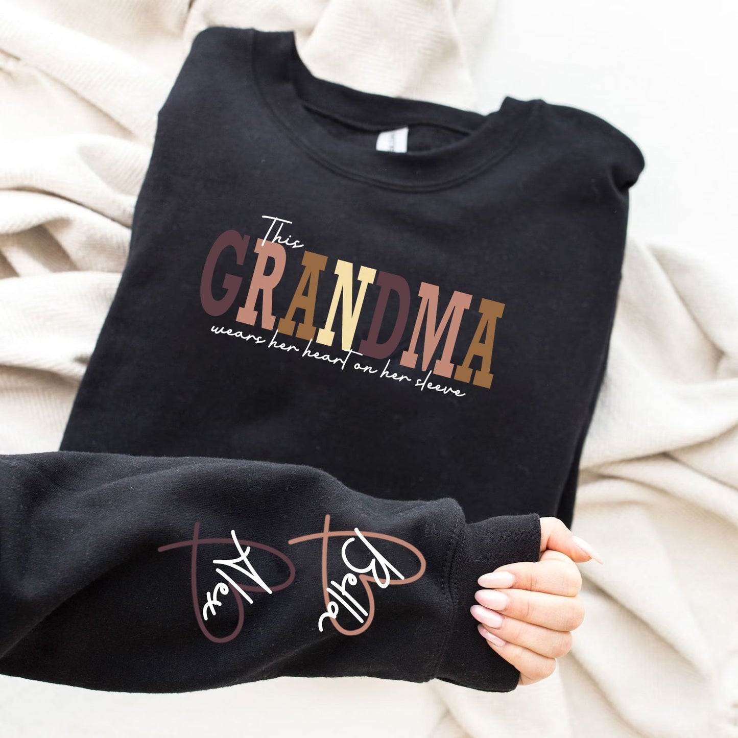 50% off-Wear Heart On Sleeve Sweartshirt For Mom And Grandma