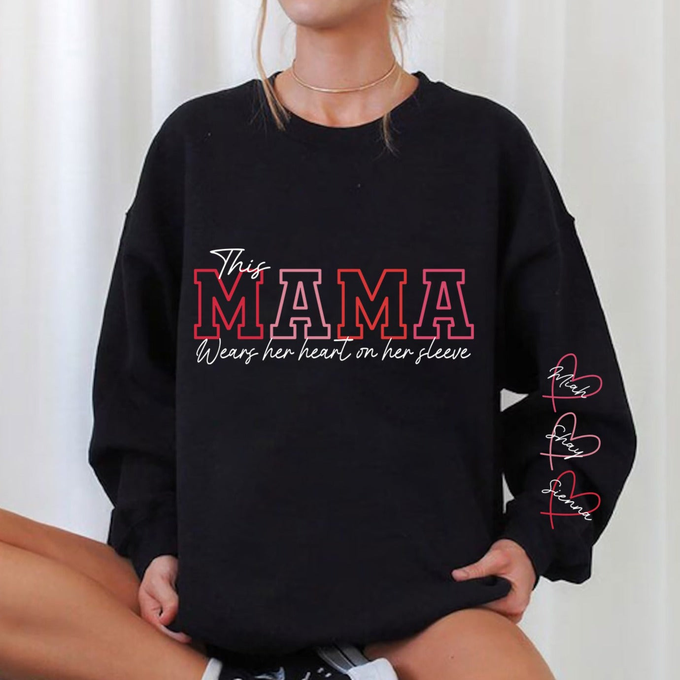 50% off-Wear Heart On Sleeve Sweartshirt For Mom And Grandma