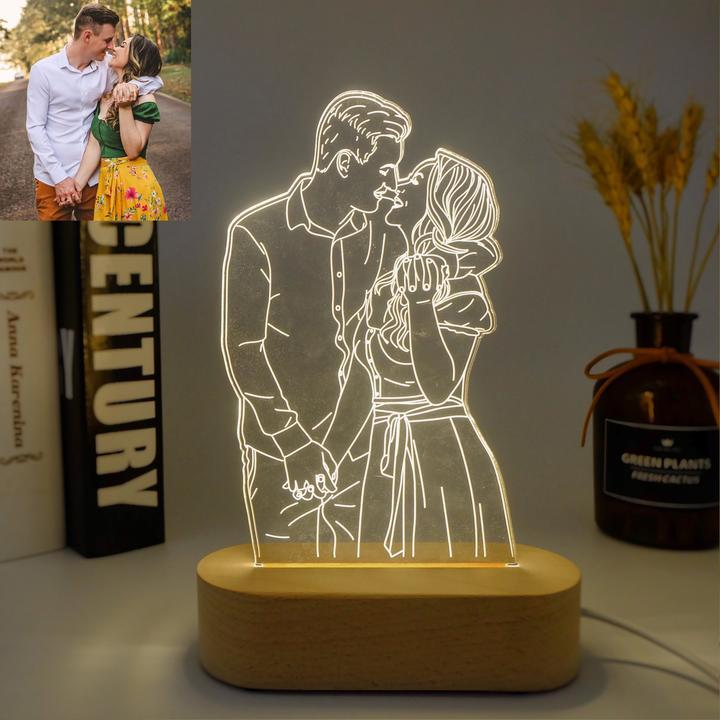 Picloon wedding gift for couples Gift for best friend gift for men  Customizable Photo birthday gift fro friend Engraved Night Lamp, Birthday  Gift For