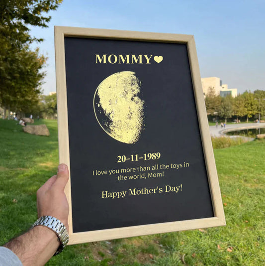 50% OFF Custom Art Frame/ REAL MOON PHASE - For Mother's Day Gift