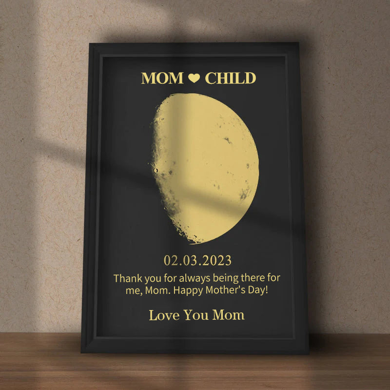 50% OFF Custom Art Frame/ REAL MOON PHASE - For Mother's Day Gift