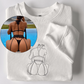 Personalized Embroidered Spicy Hoodie with Line Art Photo Sweatshirt-Couple Gift for Him