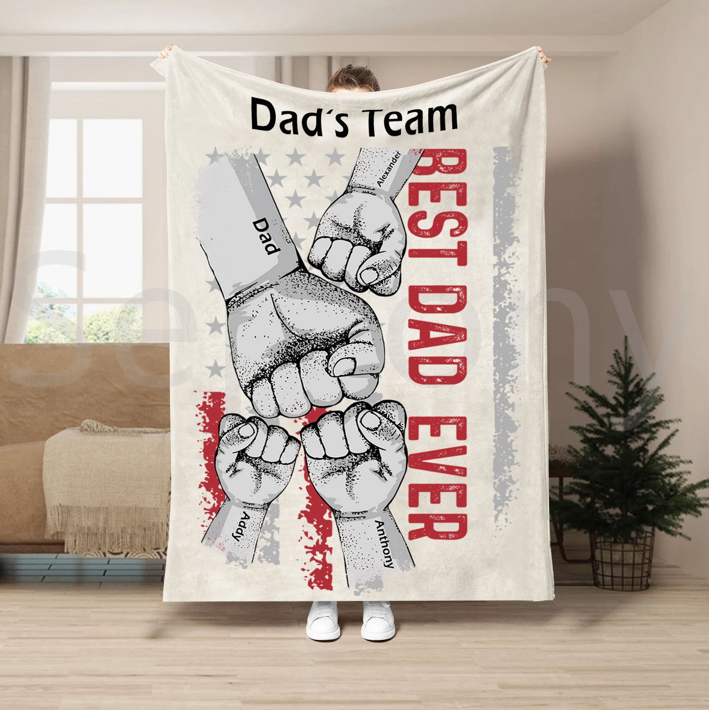 Best Dad Ever - Personalized Blankets