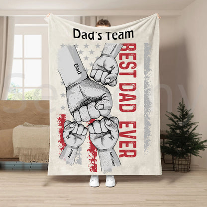 Best Dad Ever - Personalized Blankets