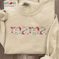 Embroidered Floral letter MAMA Sweatshirt Best Gift for Mother