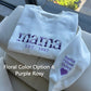 Custom Embroidered Floral Mama Est Sweatshirt (Time-Limited Purchase)
