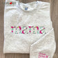 Embroidered Floral letter MAMA Sweatshirt Best Gift for Mother