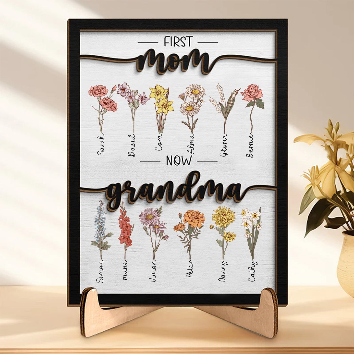 50% OFF❤️First Mom Now Grandma-Wooden Gift for Mother's Day