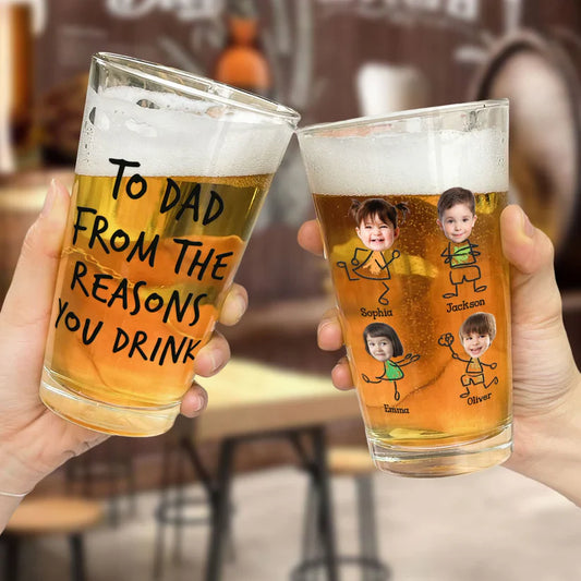 50% OFF💕Personalized Photo Beer Glass for Dad 🍺