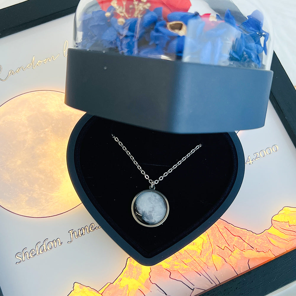 Custom Moon Phase Necklace - For Mother's Day Gift