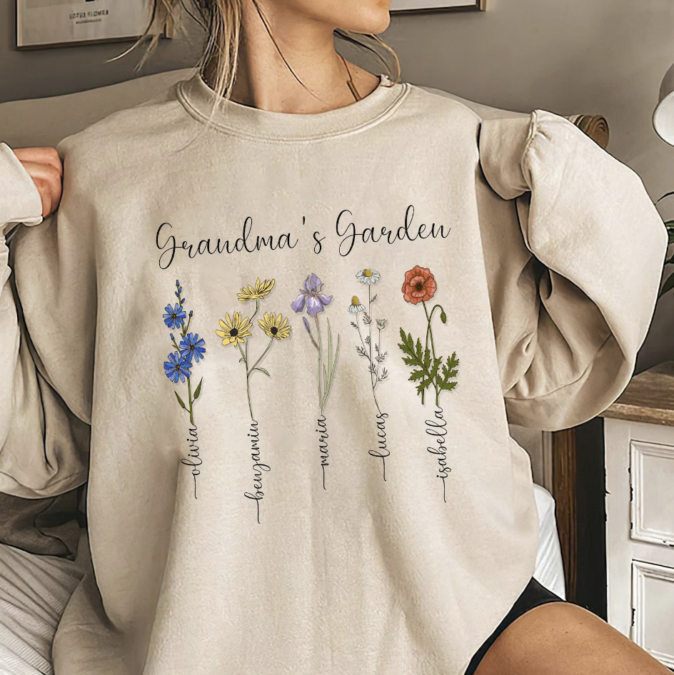 💕Mama's Garden is Her Children Customized Crewneck / Hoodie💕