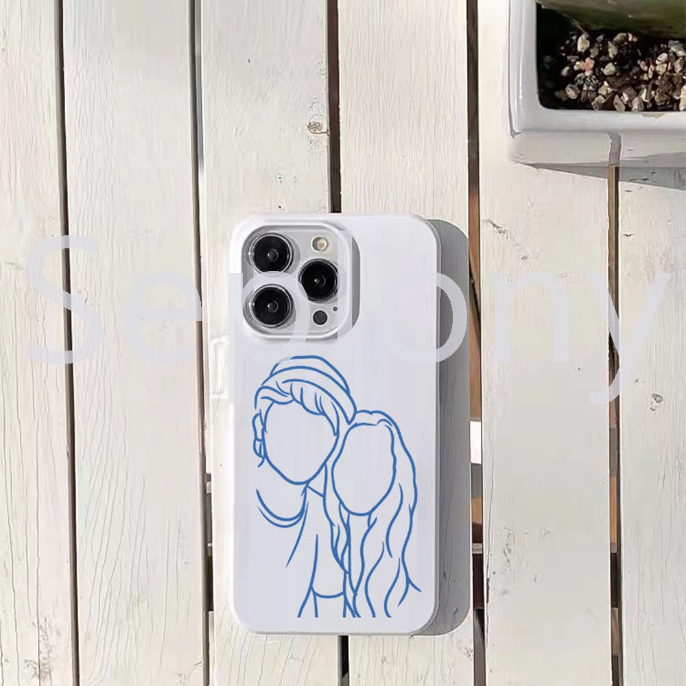 Custom Line Art Phone Case(Transparent)