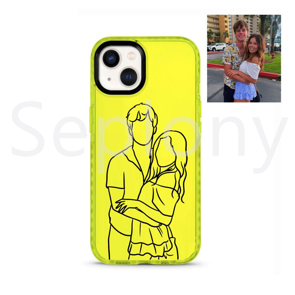 Custom Line Art Phone Case(Transparent)