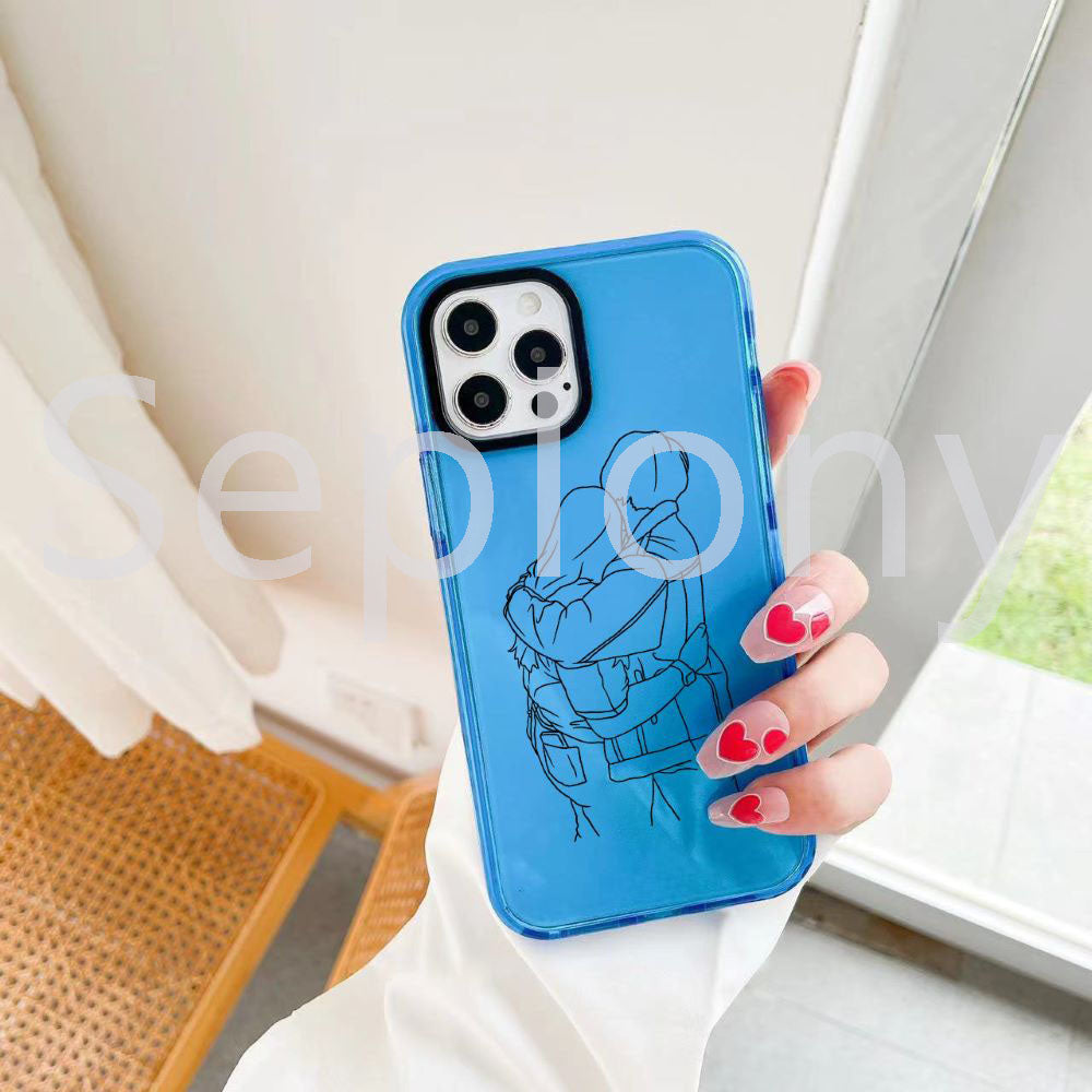 Custom Line Art Phone Case (Fluorescent case)