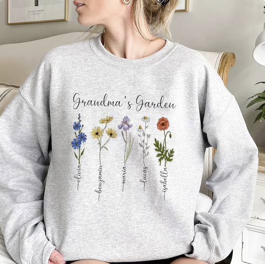 💕Mama's Garden is Her Children Customized Crewneck / Hoodie💕