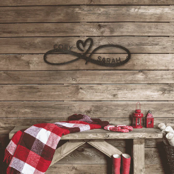 SEPLONY™ Infinity Couples Monogram Metal Sign