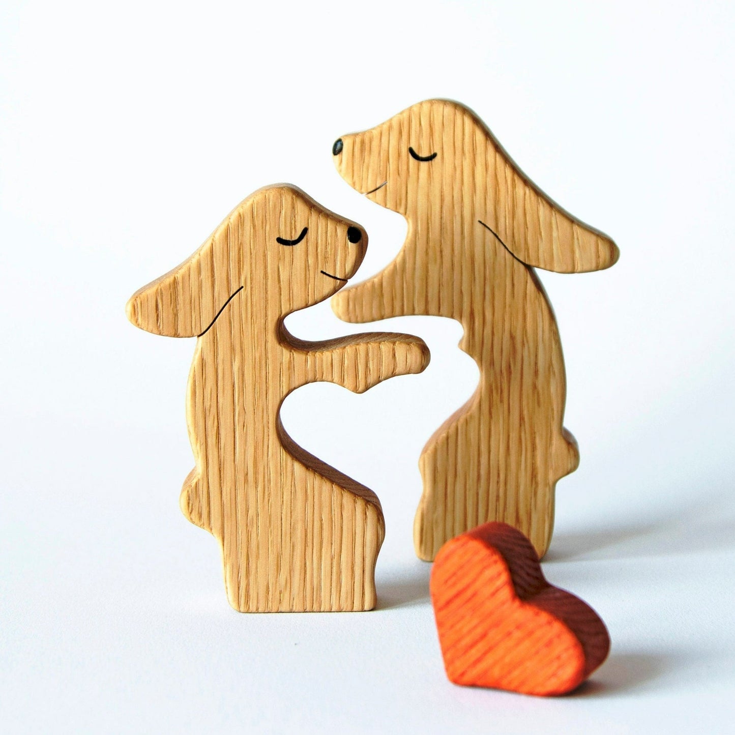 Wooden rabbits family puzzle