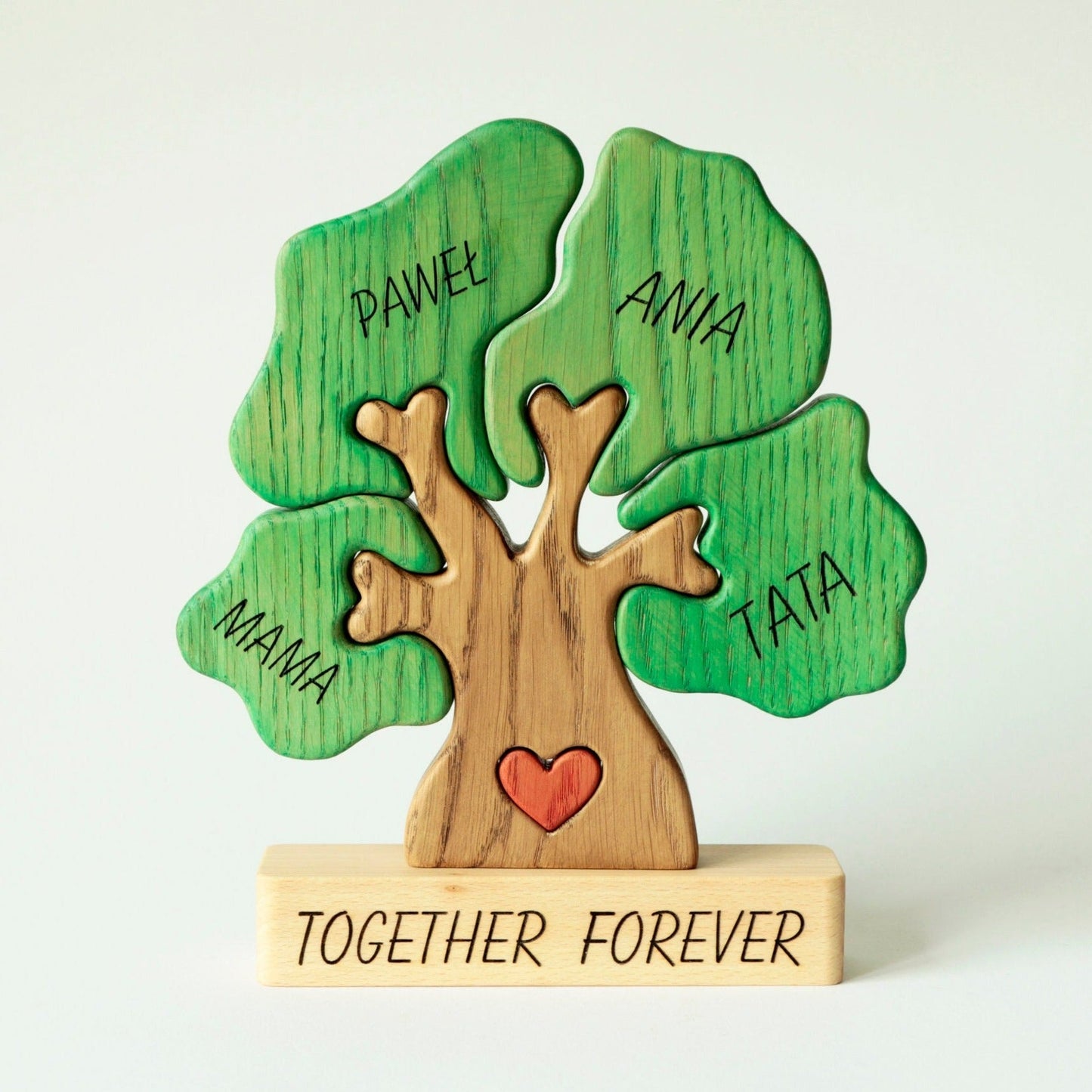 Wooden family tree family puzzle