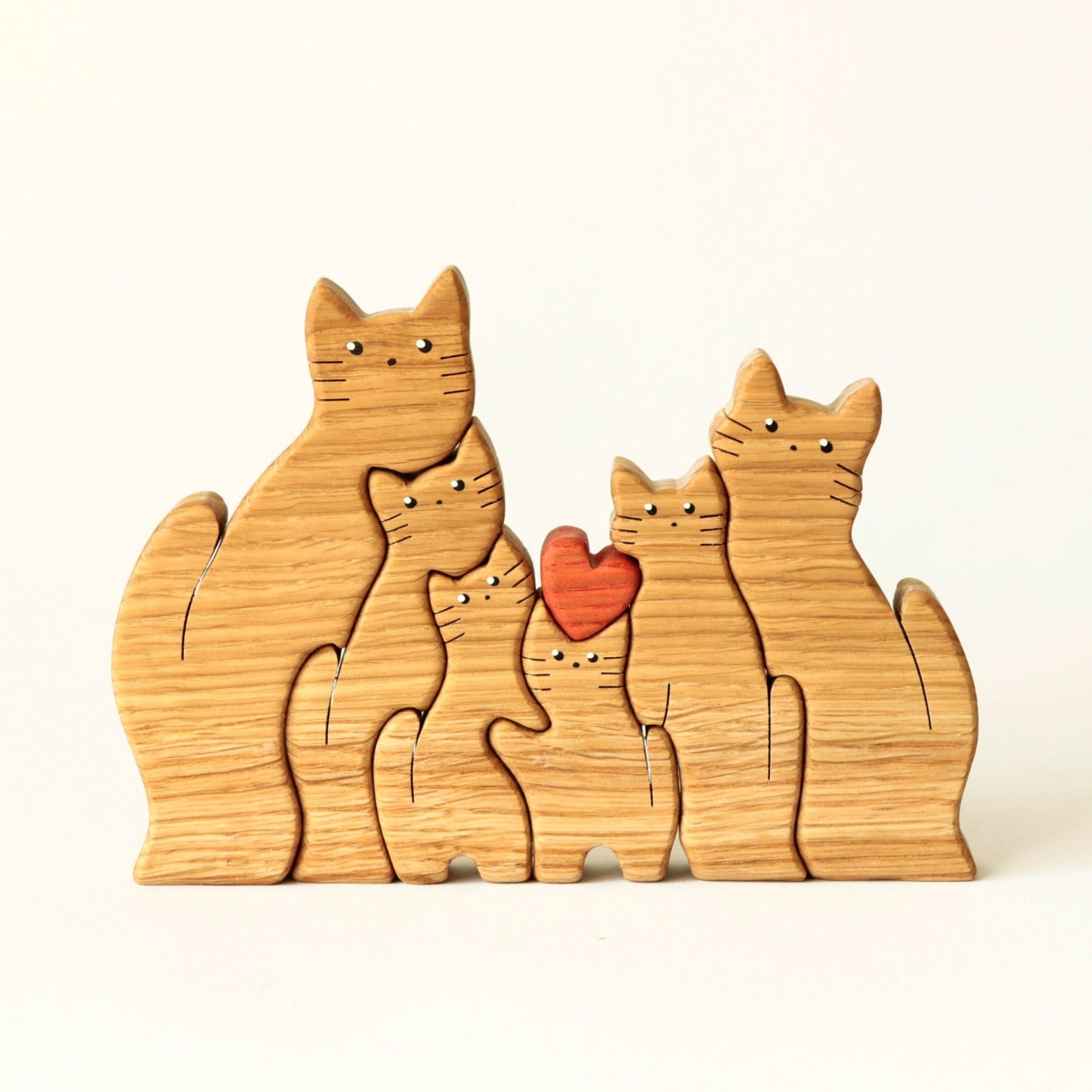 Wooden cat family puzzle – SEPLONY